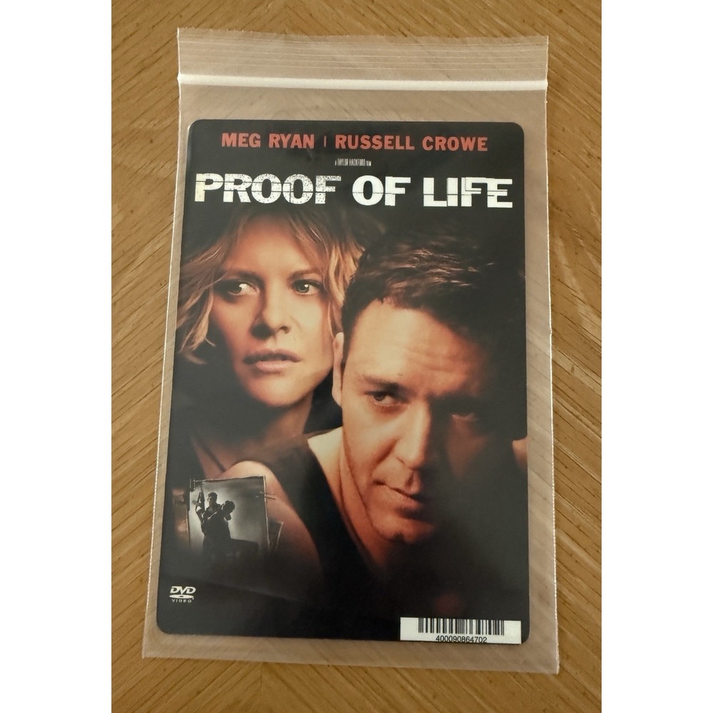 Proof of Life Ryan, Crowe BLOCKBUSTER VIDEO BACKER CARD 5.5"X8" NO MOVIE